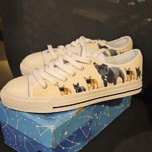 Women's Custom FRENCHIE Canvas Sneakers